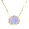 Kamaria Women's Pink / Purple Opal Kokoto Necklace - Lavender In Gold
