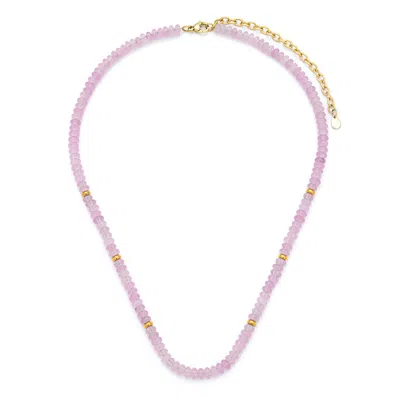 Kamaria Women's Purple Charis Medium Gemstone Necklace - Lavender Jade