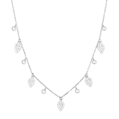 Kamaria Women's Queen Choker Necklace With Crystals - Silver In Metallic