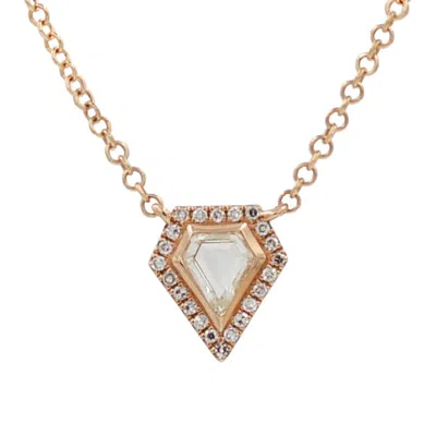 Kamaria Women's Rose Cut Diamond Kite Necklace In Rose Gold