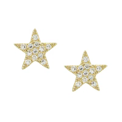 Kamaria Women's Star Diamond Stud Earrings - Gold