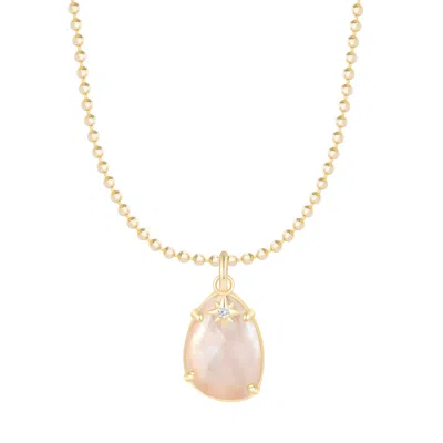 Kamaria Women's Stella Pearl Doublet Pendant Necklace With Star Charm - Pink Pearl