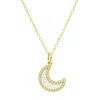 Kamaria Women's White Opal Moon Necklace In Gold