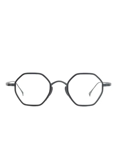 Kame Mannen Geometric-frame Glasses In Black