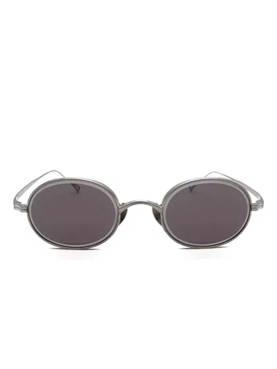 Kame Mannen Oval-frame Sunglasses In Gray