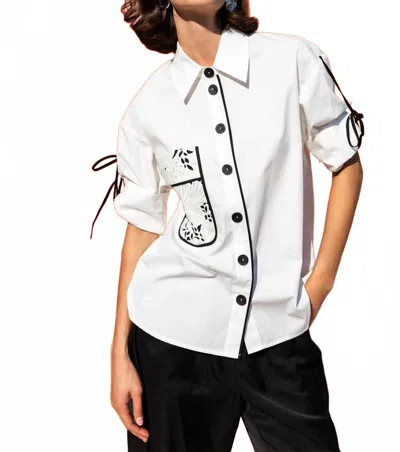 Kameya Women's Blouse In Ecru In White