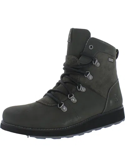 Kamik Ariello Womens Leather Waterproof Combat & Lace-up Boots In Pink