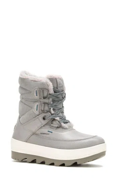 Kamik Celeste Faux Shearling Lined Waterproof Snow Boot In Gray