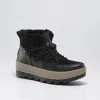 Kamik Celeste Lo Wk2442 Winter Boots Black Leather Waterproof Zogg303 In Black