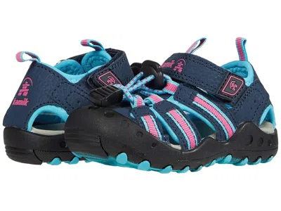 Kamik Crab (toddler/little Kid/big Kid) Girl's Shoes Navy/teal : 9 Toddler M, Synthetic/textile