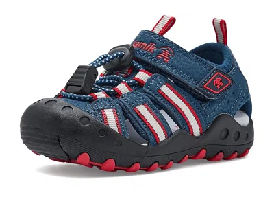 Kamik Crab (toddler/little Kid/big Kid) Kids Shoes Navy/red : 5 Big Kid M, Synthetic In Multi