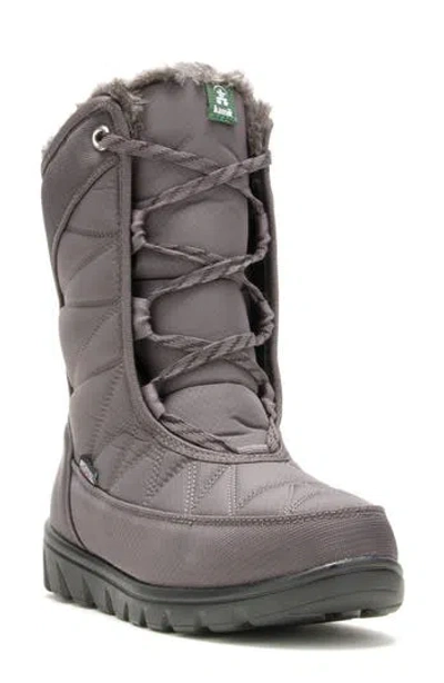 Kamik Hannah Mid Faux Fur Waterproof Boot In Gray
