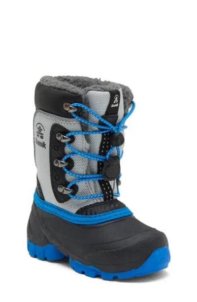 Kamik Kids' Luke 3 Fleece Lined Waterproof Snow Boot In Gray