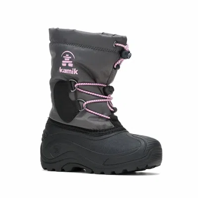 Kamik Kids' Snow Angel Winter Boots In Grey/purple In Multi