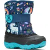Kamik Kids' Snowbug 5 Waterproof Faux Fur Lined Boot In Light Navy