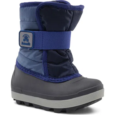 Kamik Kids' Snowbug 7 Waterproof Faux Fur Lined Boot In Navy/blue