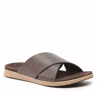 KAMIK MEN'S MARTY CROSS SLIPPERS IN MOCHA