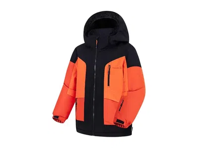 Kamik Meteor (little Kid/ Big Kid) Boy's Coat Midnight/flame : 10 Big Kid, Polyester/synthetic In Orange