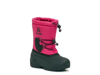 Kamik Northpole Waterproof Snow Boot Kids' In Magenta Pink
