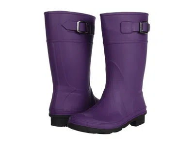 Kamik Raindrops (little Kid/big Kid) Girls Shoes Eggplant : 4 Big Kid M, Rubber In Purple