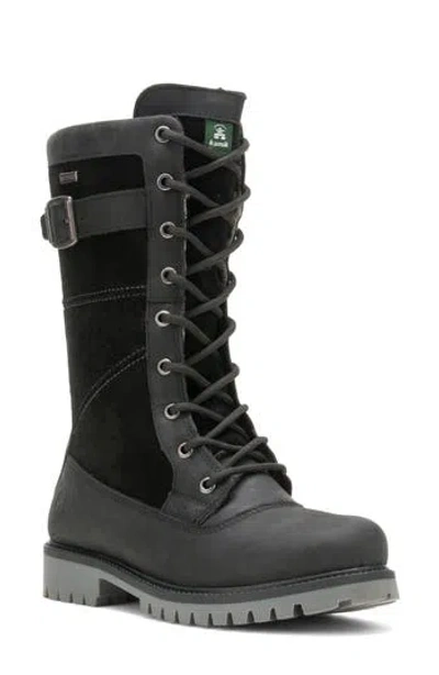 Kamik Rogue 10 Waterproof Faux Shearling Leather Boot In Black