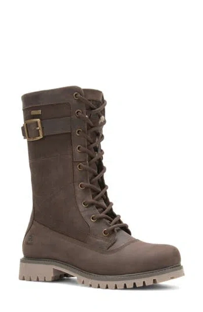 Kamik Rogue 10 Waterproof Faux Shearling Leather Boot In Brown