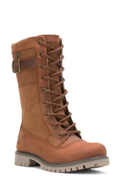 Kamik Rogue 10 Waterproof Faux Shearling Leather Boot In Brown