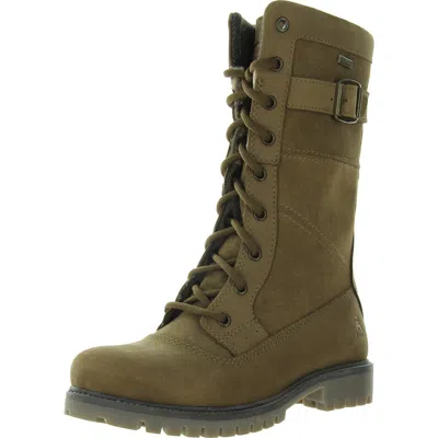 Kamik Rogue 10 Womens Faux Fur Lined Leather Mid-calf Boots In Brown