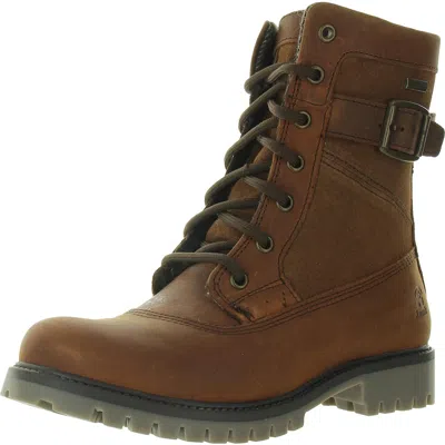 Kamik Rogue Mid Womens Water Resistant Leather Winter & Snow Boots In Green
