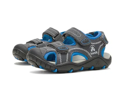 Kamik Seaturtle 2 (toddler/little Kid/big Kid) Boy's Shoes Grey/light Blue : 6 Big Kid M, Leather