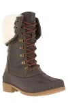 Kamik Sienna F 2 Genuine Shearling Trim Waterproof Boot In Brown