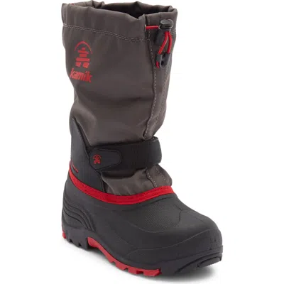 Kamik Kids'  Waterbug Waterproof Boot In Gray