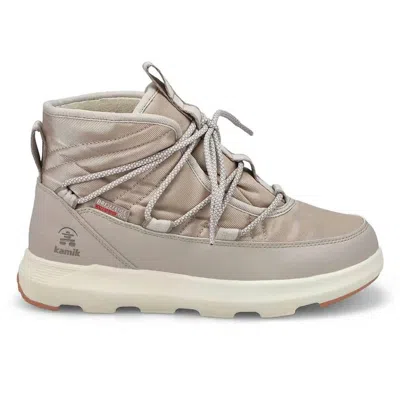 Kamik Women's Lea Lo Waterproof Winter Boot In Taupe In Brown