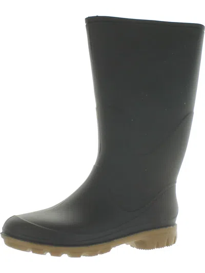 Kamik Womens Lugged Sole Manmade Rain Boots In Black