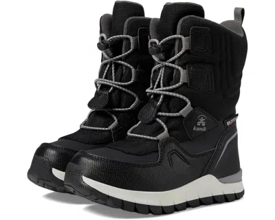 Kamik Kids' Youth  Bouncer Nf851 Black Leather Waterproof Winter Boots Hawk689