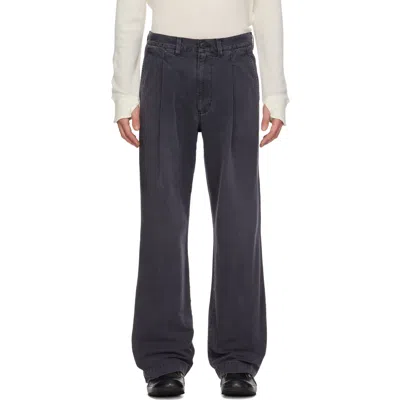 Kamiya Black Chino Straight Trousers In Blue