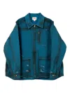 Kamiya Boro Distressed Zip-front Jacket In Blue