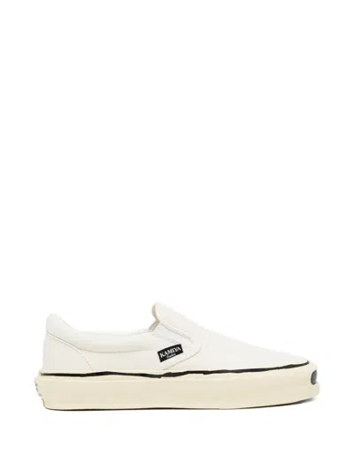 Kamiya Canvas Slip-on Sneakers In Neutral