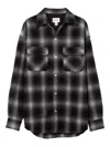 Kamiya Check-pattern Wool Shirt In Black