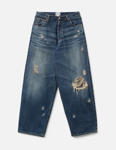 Kamiya Destroyed Loose Denim In Blue