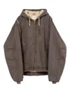 Kamiya Distressed Jacket In Gray