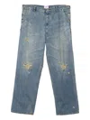Kamiya Distressed Ripped Trousers In Blue