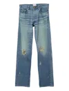 Kamiya Distressed Straight-leg Jeans In Blue