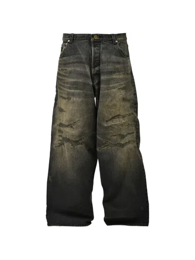 Kamiya Distressed-effect Jeans In Black