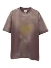Kamiya Embroidered-heart Cotton T-shirt In Gray
