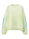 Kamiya Flame-printed Cotton Sweater In Green
