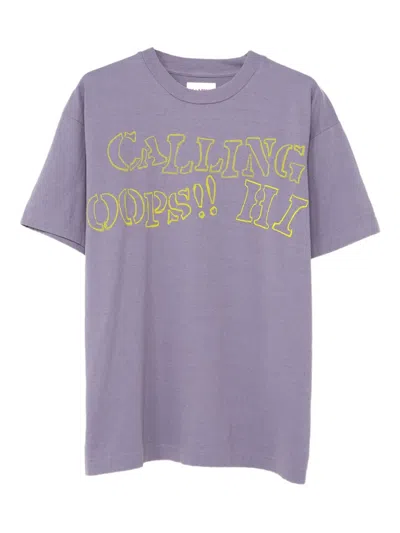 Kamiya Graphic-print Cotton T-shirt In Purple