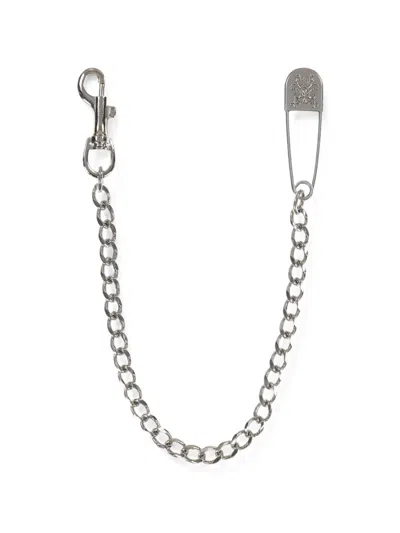 Kamiya Kmy Safety-pin Curb-link Wallet Chain In Red