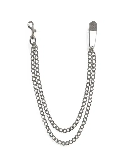 Kamiya Kmy Safety-pin Double Wallet Chain In Blue