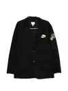 Kamiya Patch-detail Single-breasted Jacket In Black